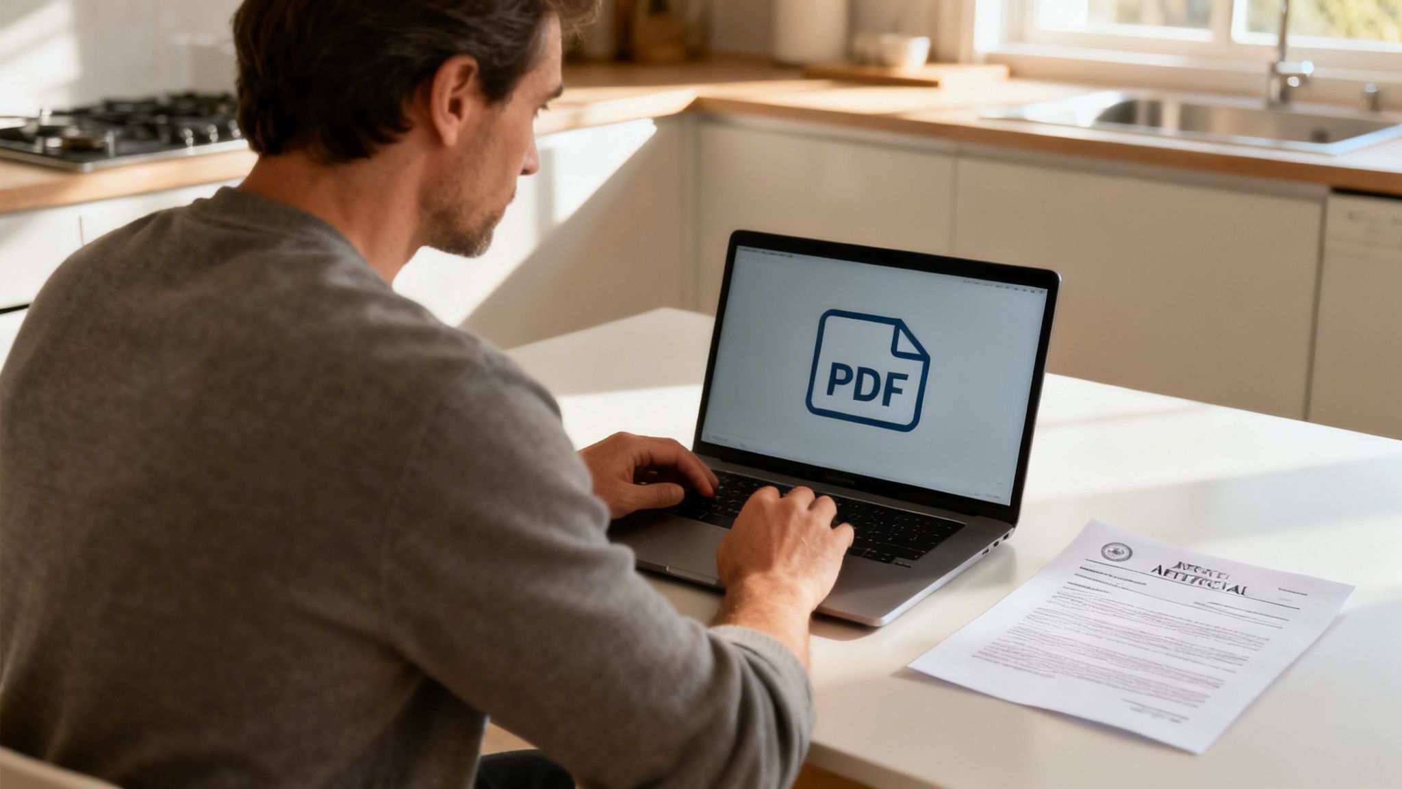 Certificados Energéticos | Copia Cedula Habitabilidad en Valencia: Tu Guía 2026 Obtener una copia de la cédula de habitabilidad en Valencia desde un ordenador portátil.