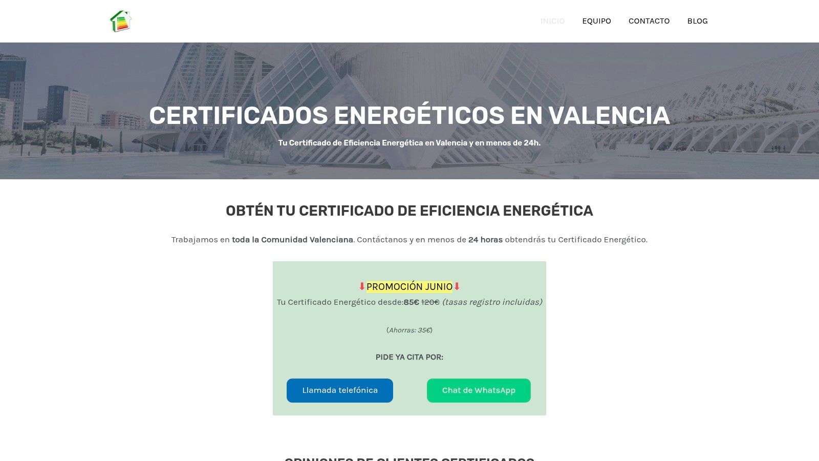 Certificados Energéticos | Certificado Energético Jerez Screenshot from https://certificadoenergeticos.es