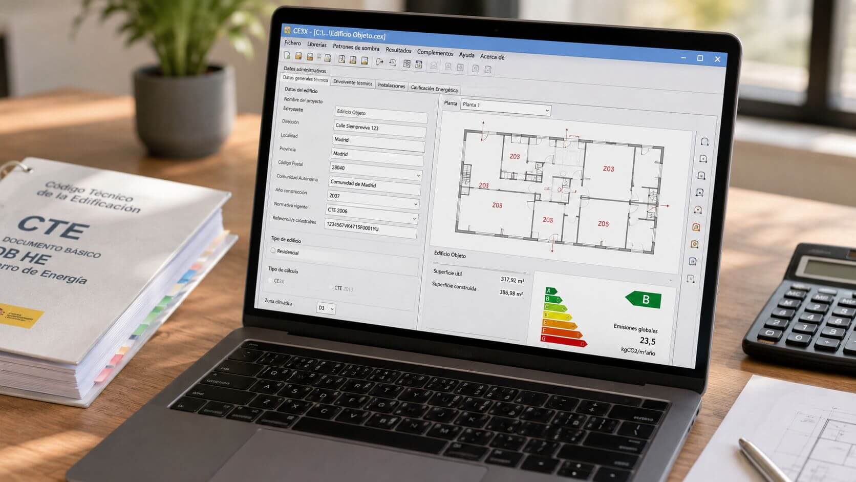 Certificados Energéticos | Precio Certificado Energético piso: Guía 2026 Software CE3X en una vivienda de Valencia