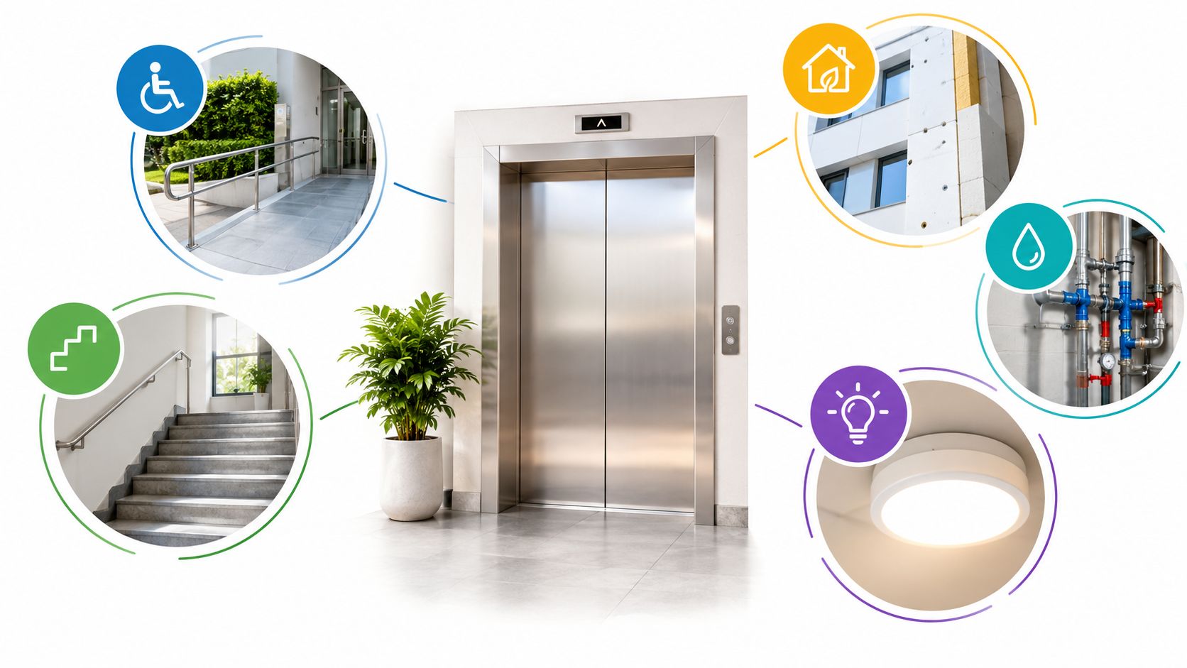 Certificados Energéticos | Ayudas de accesibilidad para edificios: Guía y trámites Actuaciones subvencionables más allá del ascensor